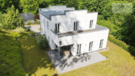 drohne garten 2 - Architekten Villa vor den Toren Hamburgs mit Spa-Flair & Dachterrasse in Rosengarten Ehestorf