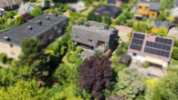drohnenansicht - Architektenhaus mit Fernsicht