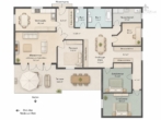 grundriss - Weite, Ruhe & Design: Moderner Winkelbungalow in Rosengarten mit Kamin, Gartenidylle & Hamburg-Nähe