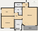 grundriss farbig - Besser kaufen als mieten – 3 Zimmer Wohnung in Top-Lage von Maschen