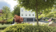 ansicht einfahrt - Rosengarten Ehestorf! Architekten Villa vor Hamburg in Hanglage mit Spa-Flair & Dachterrasse