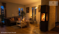 abendstimmung mit kamin (ki) - Rosengarten Ehestorf! Architekten Villa vor Hamburg in Hanglage mit Spa-Flair & Dachterrasse