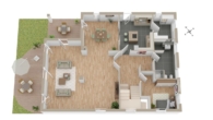 grundriss eg - Rosengarten Ehestorf! Architekten Villa vor Hamburg in Hanglage mit Spa-Flair & Dachterrasse